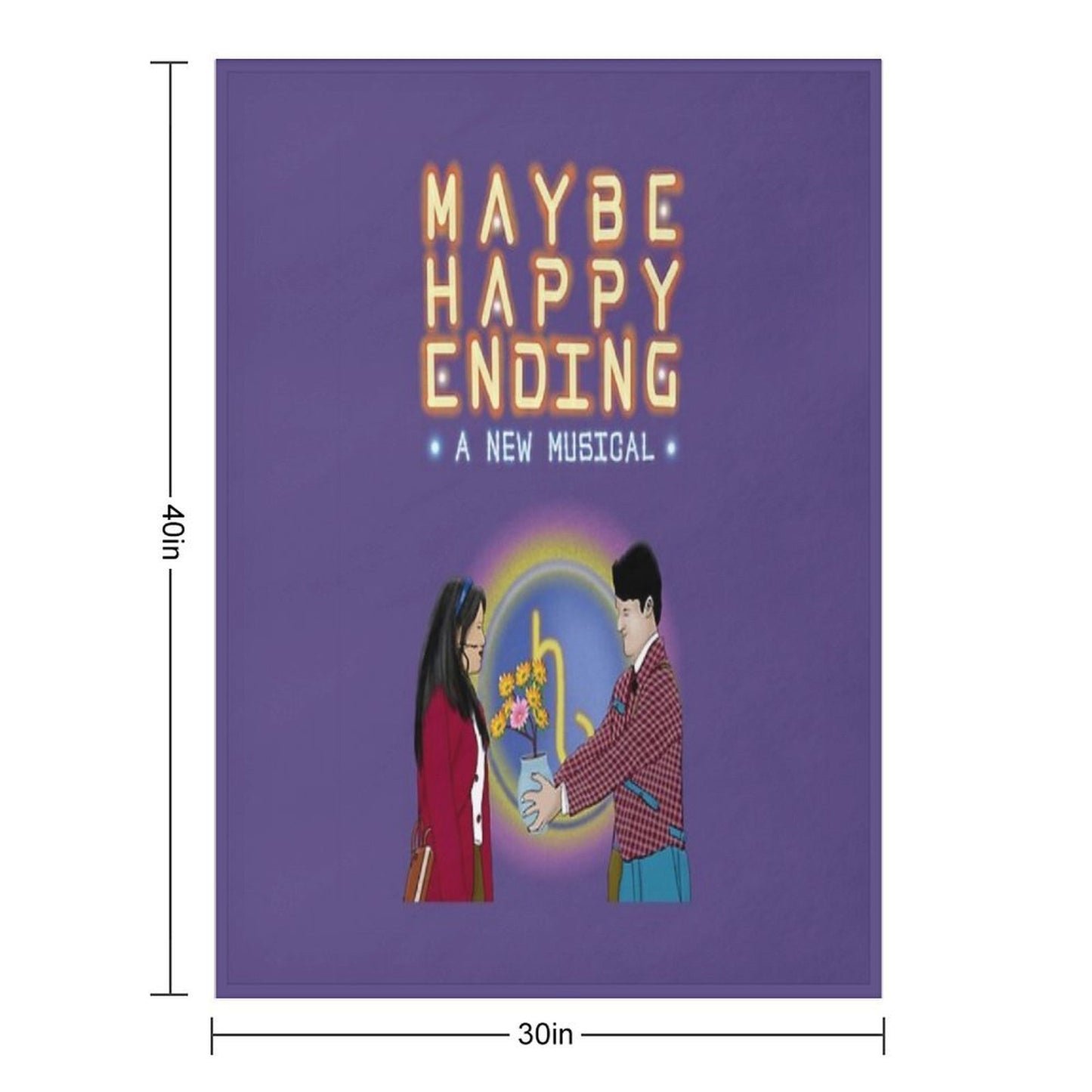 Maybe Happy Throw Blanket