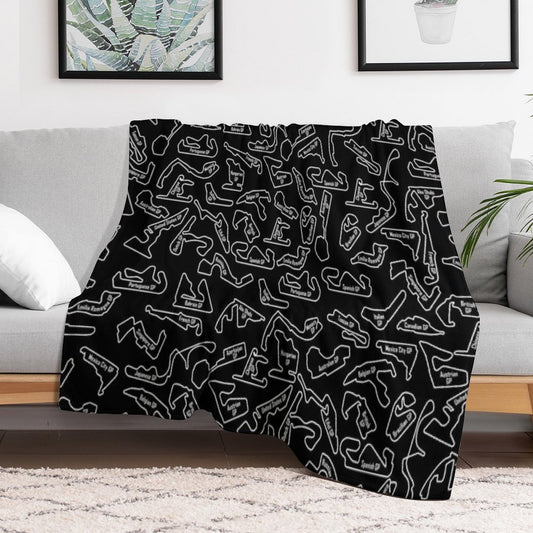 Race Circuits - Pattern Throw Blanket