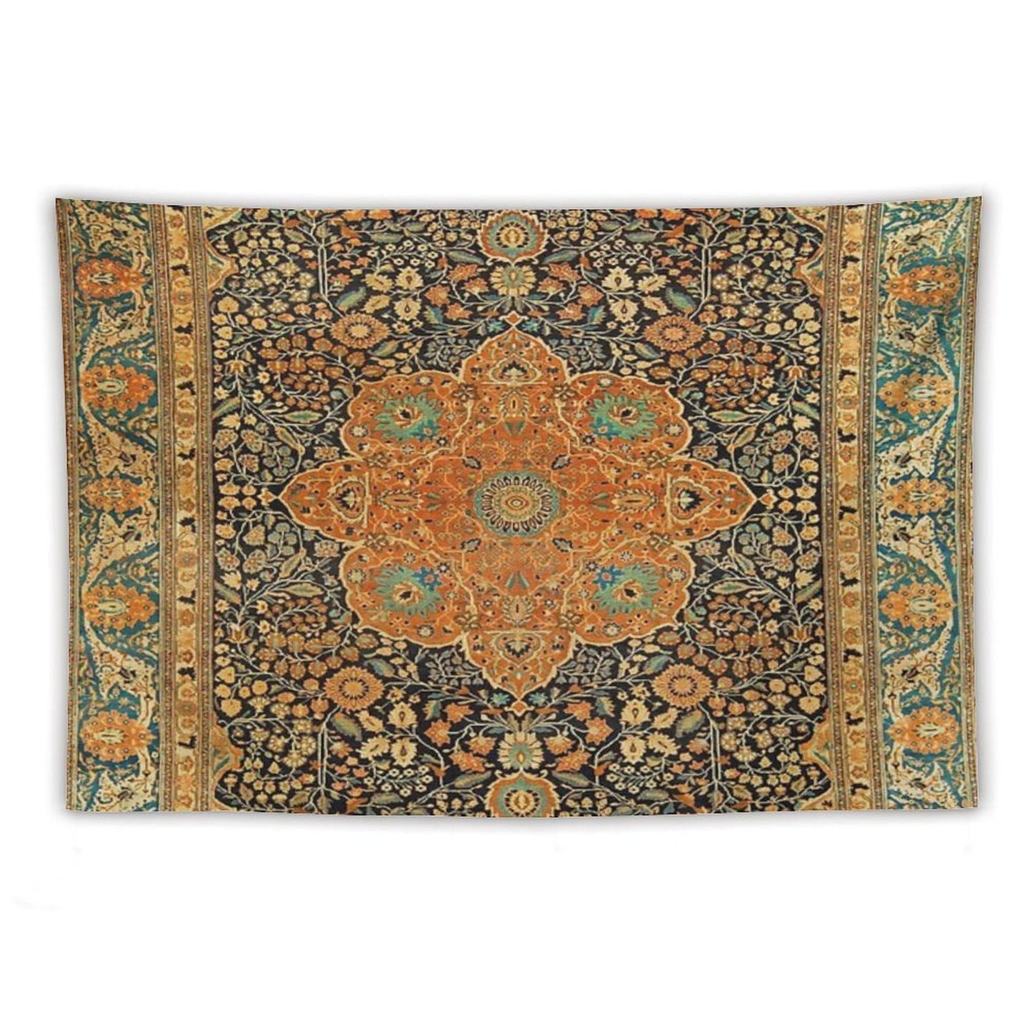 Antique Mohtashem Kashan Persian Rug Print Tapestry