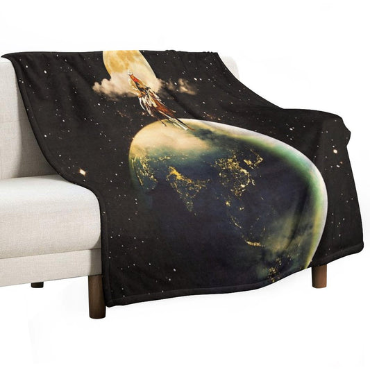 Cowboy In Space Throw Blanket