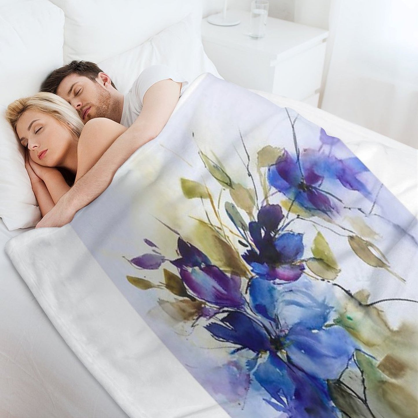 Beauty in Blue Throw Blanket