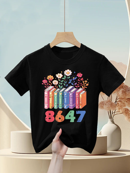 Resist 8647 Books Love Peace Protest Anti Women Girls Kids T-Shirt