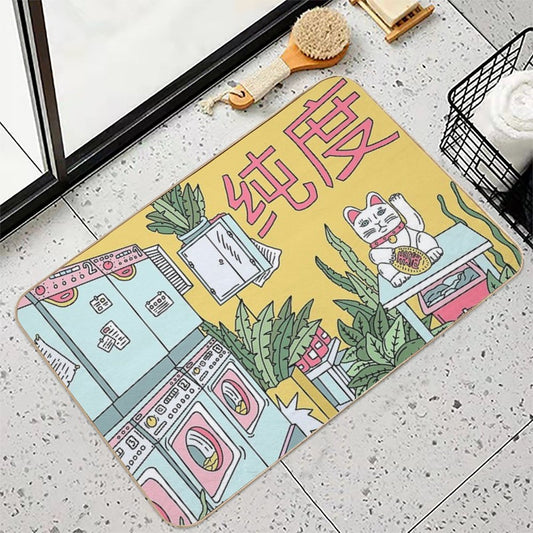 MANEKI WASH GREEN Bath Mat