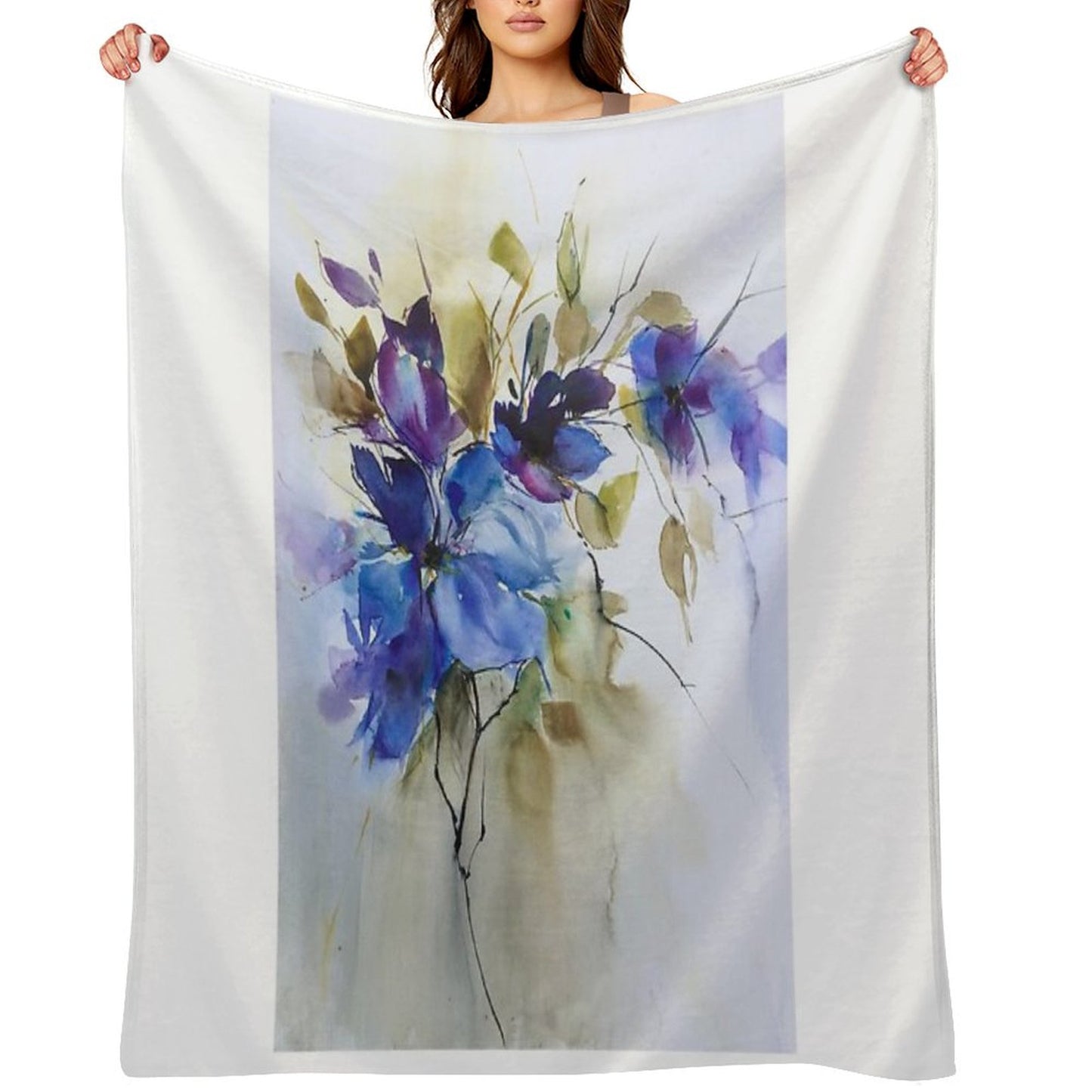 Beauty in Blue Throw Blanket