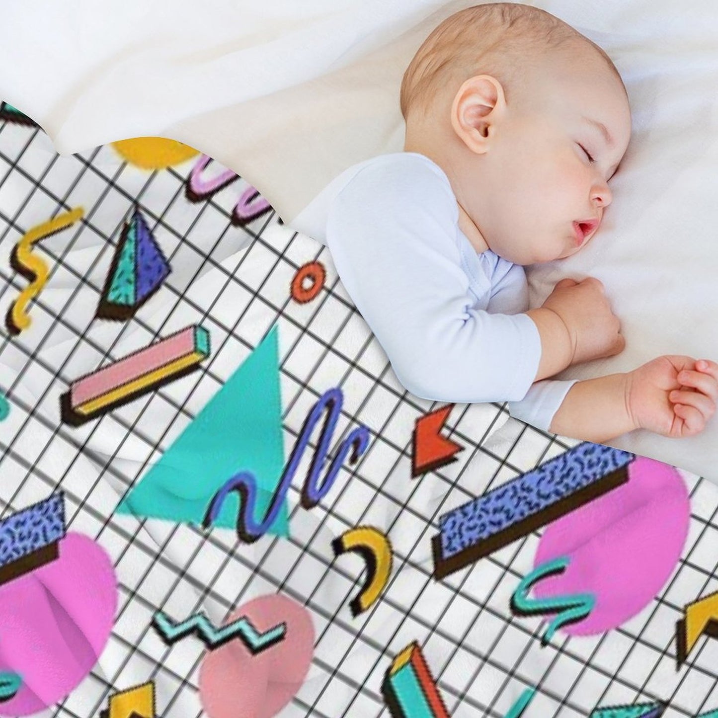 Funky 80s Eighties Memphis Pattern Design Throw Blanket