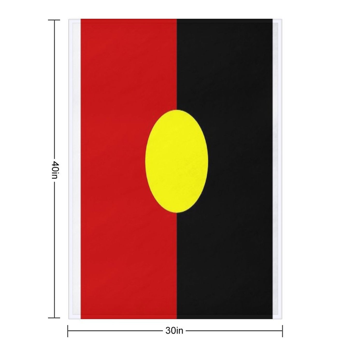 Australian Aboriginal Flag Throw Blanket