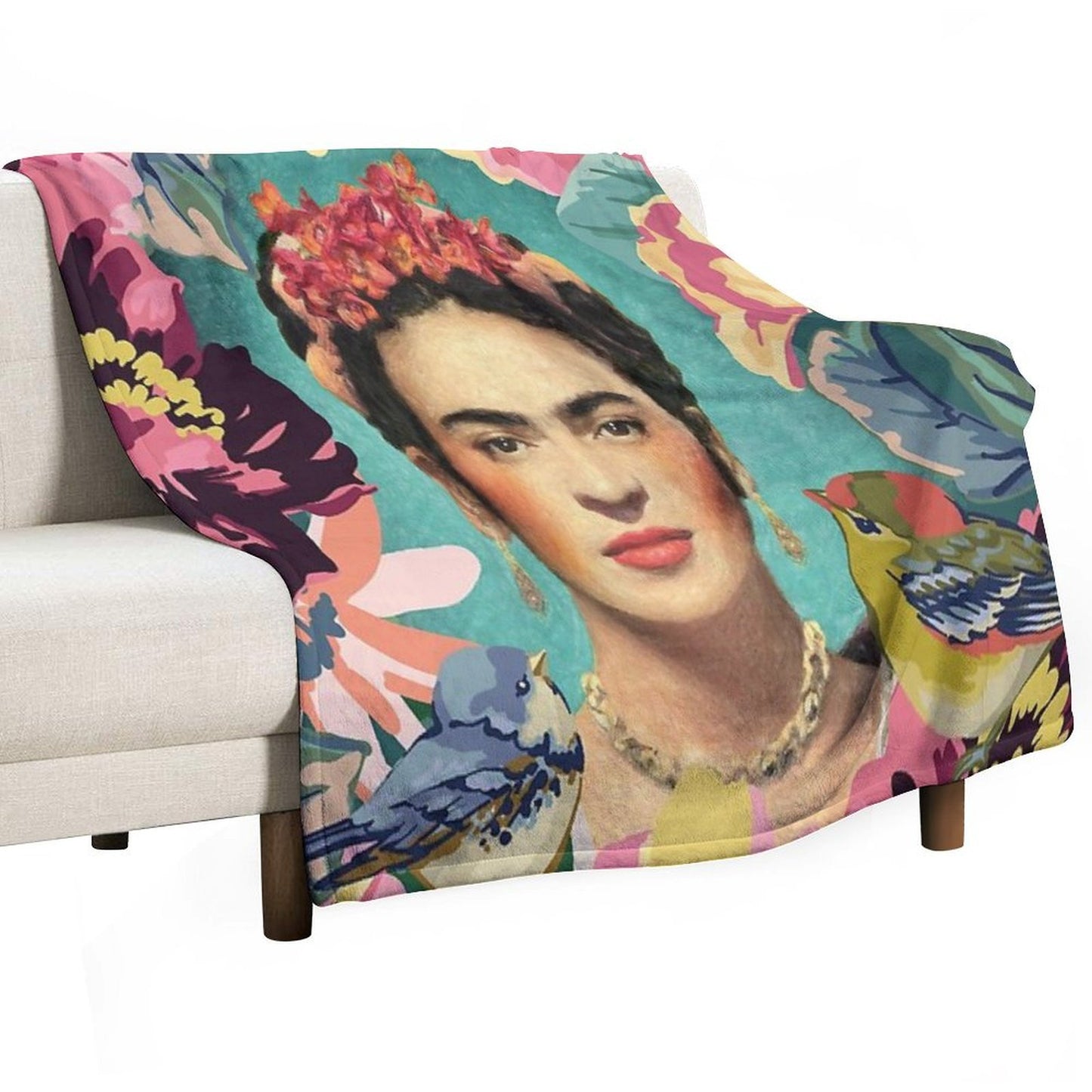 Frida Kahlo V Throw Blanket