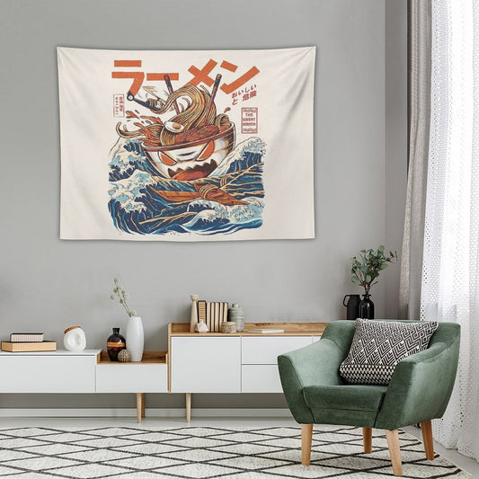 The Great Ramen Off Kanagawa Tapestry