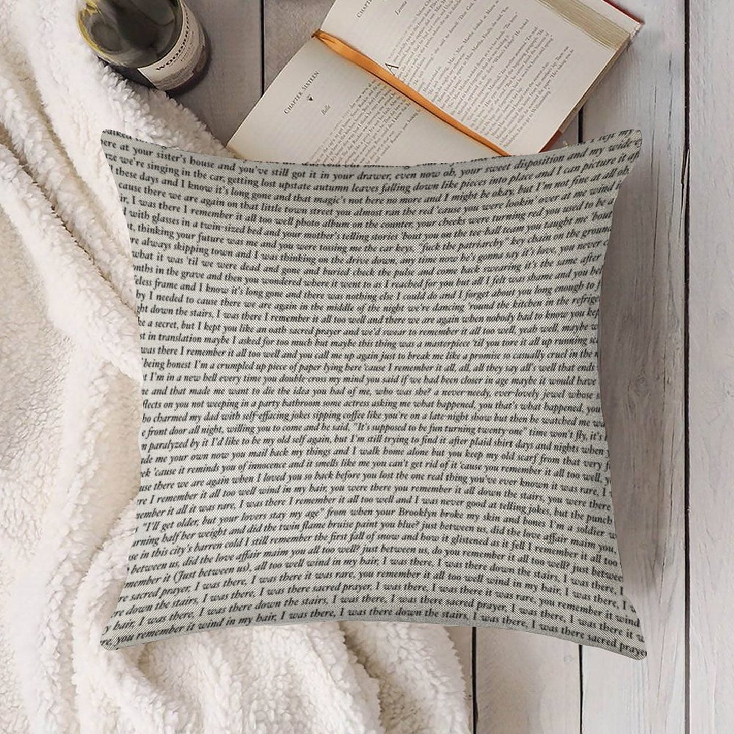 All Too Well 10 Minute Version Lyrics Linen Throw Pillow Cover