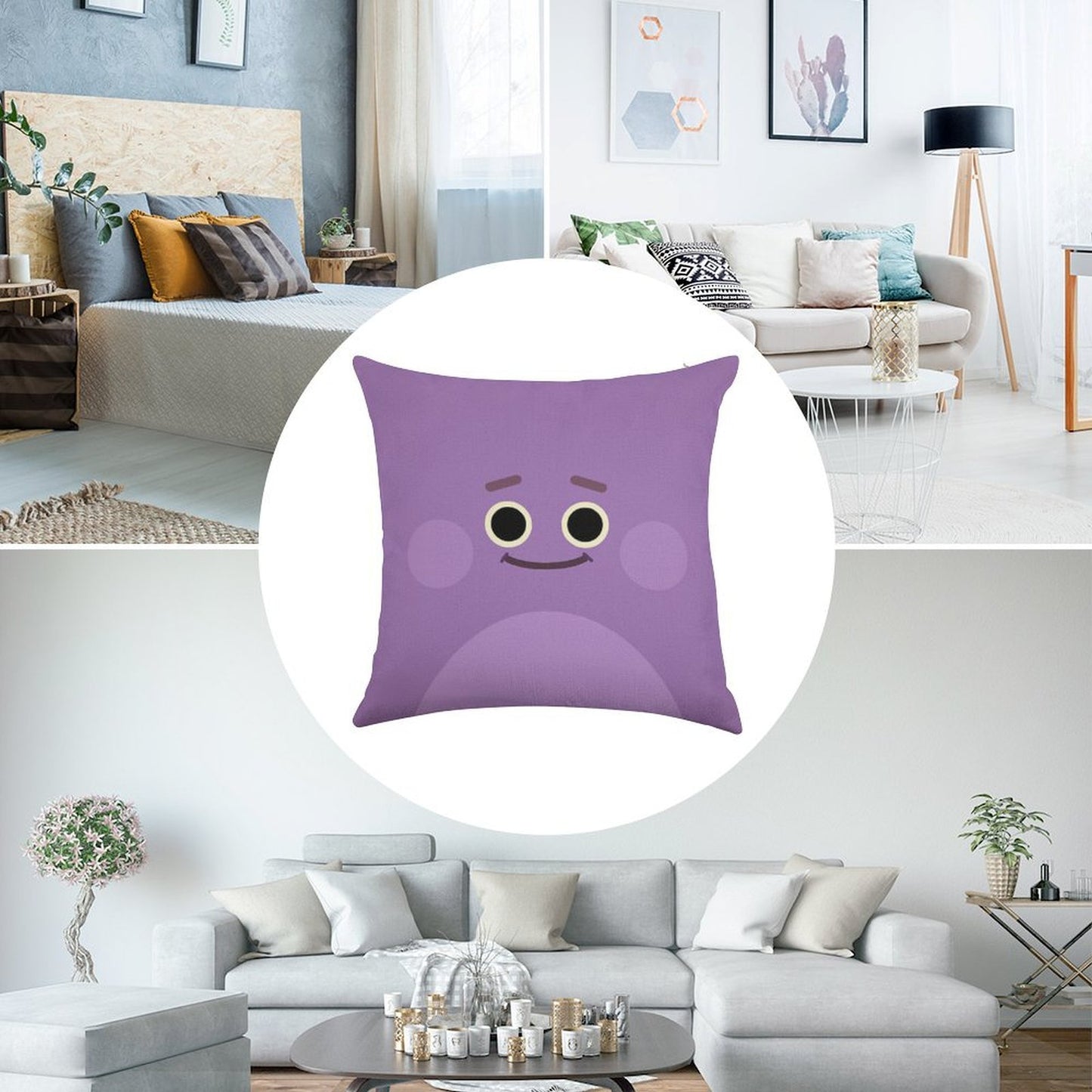 Bumble Nums  Humble Linen Throw Pillow Cover
