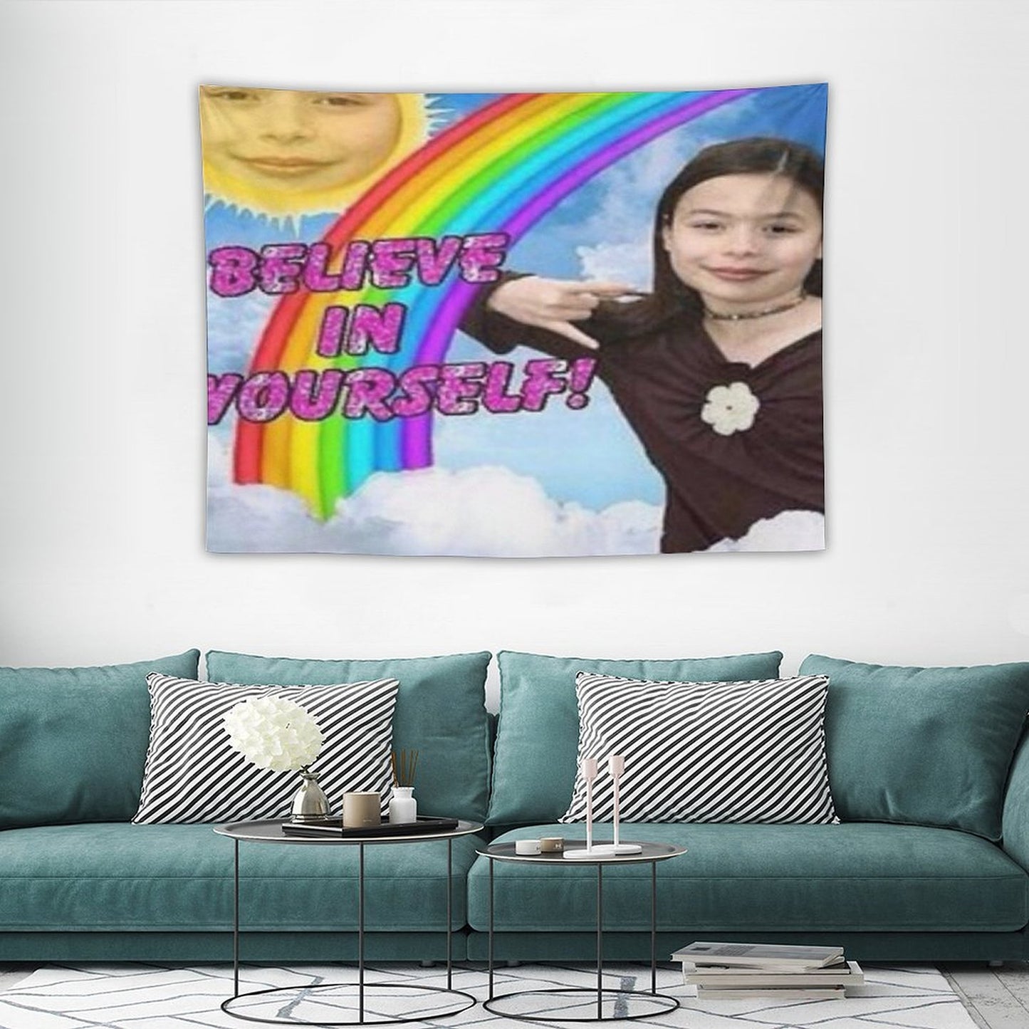 ICarly Believe in Yourself Design Tapestry