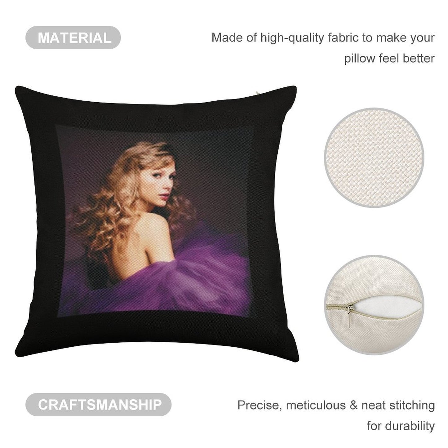 Speak Now Taylor Swift Linen Throw Pillow Cover