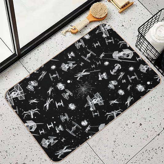 Space Ship Battle Bath Mat