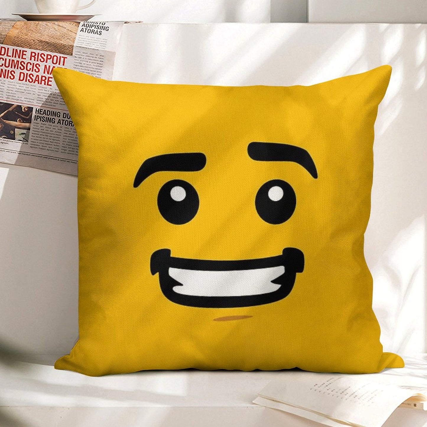 Brick Face - Guy Linen Throw Pillow Cover