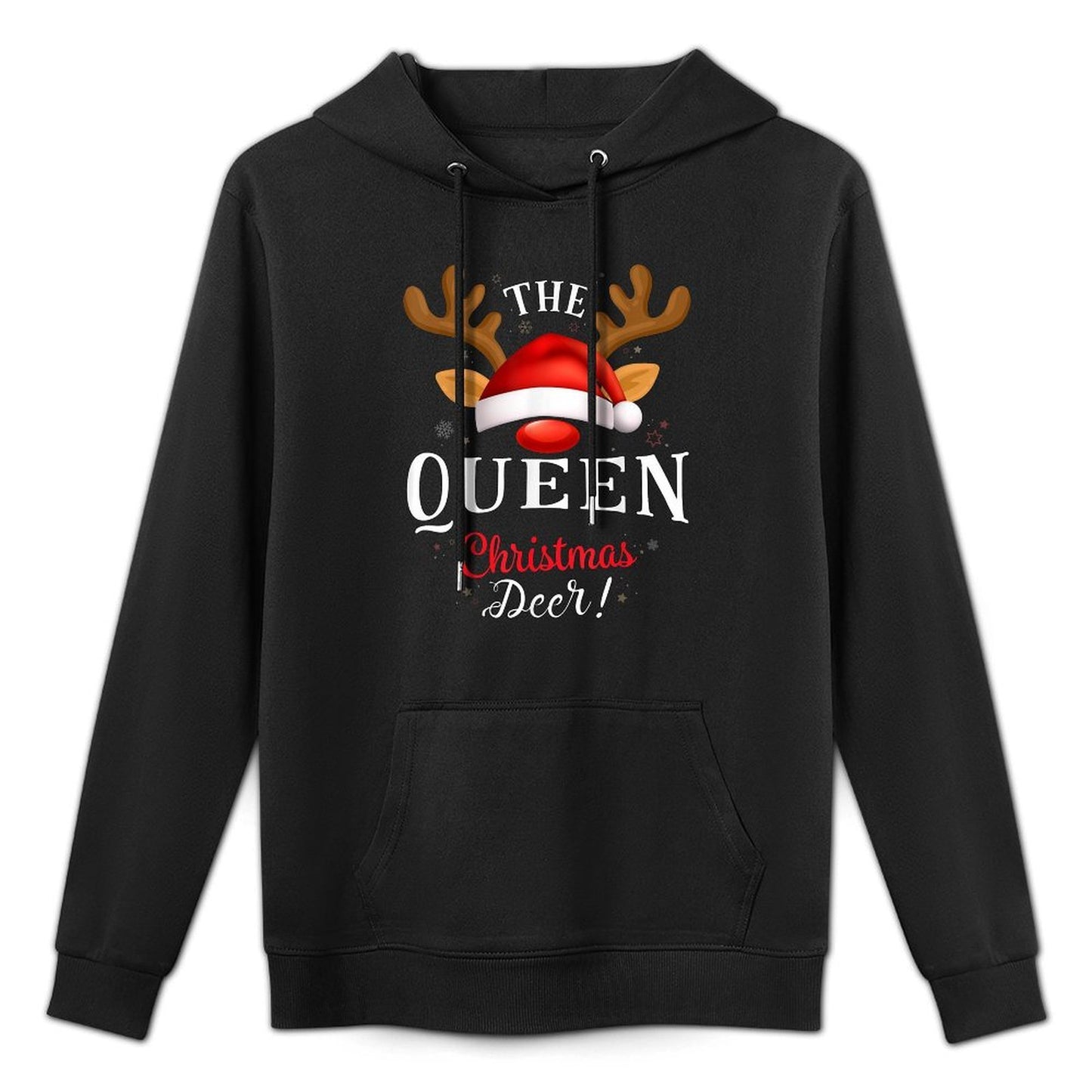 Queen Christmas Deer PJS Xmas Family Matching Relaxed Fit Hoodie