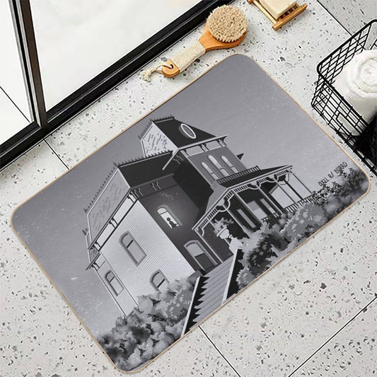 Alfred Hitchcock's Psycho Illustration by Burroi Bath Mat