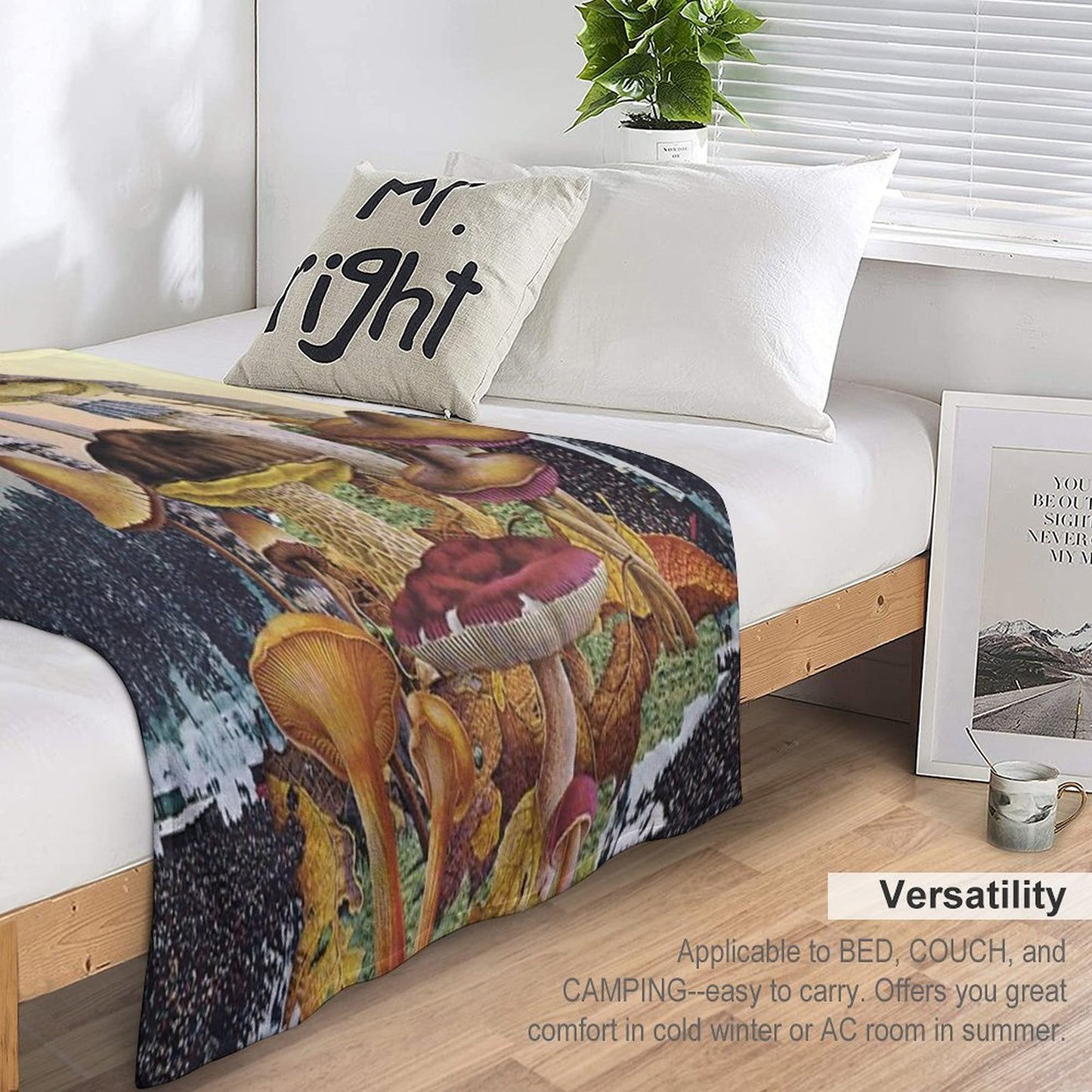 Mushroom Festival Throw Blanket