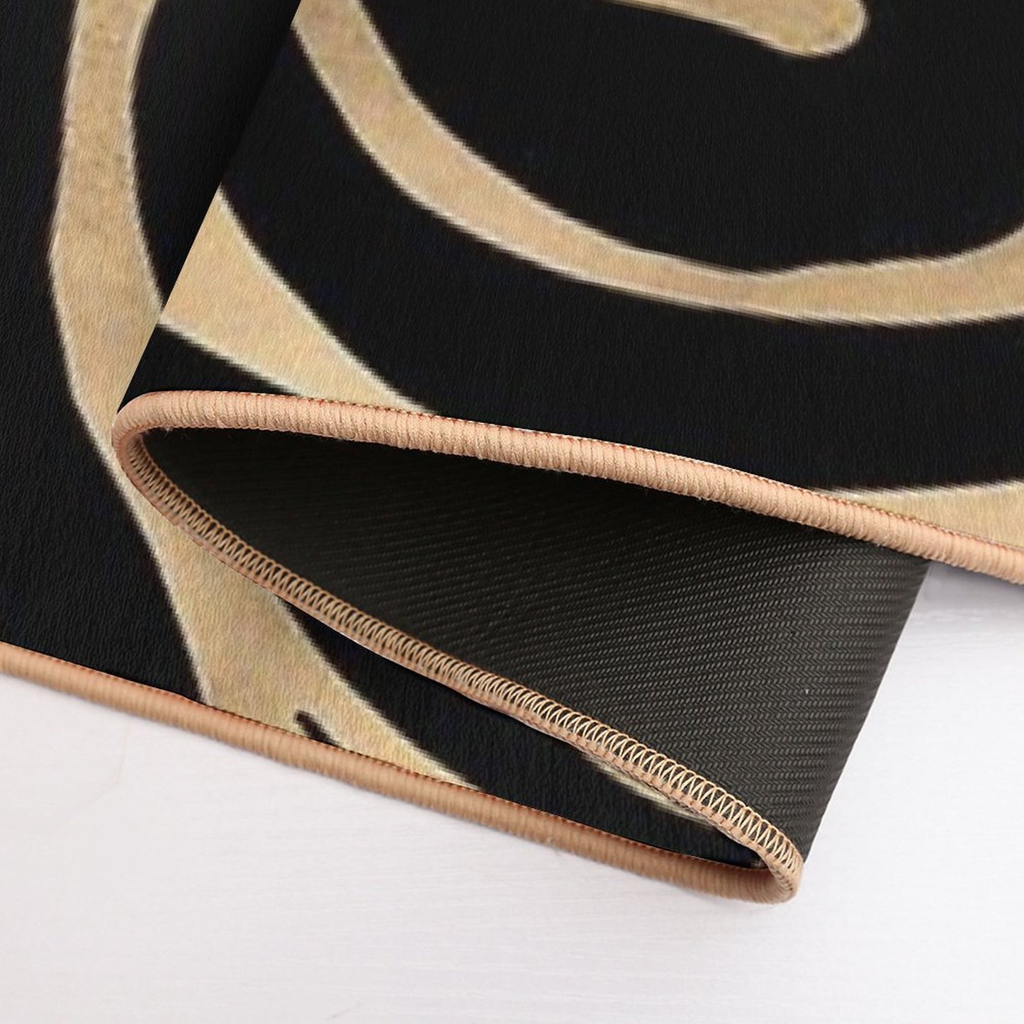 Elegant Metallic Gold Zebra Black Animal Print Bath Mat