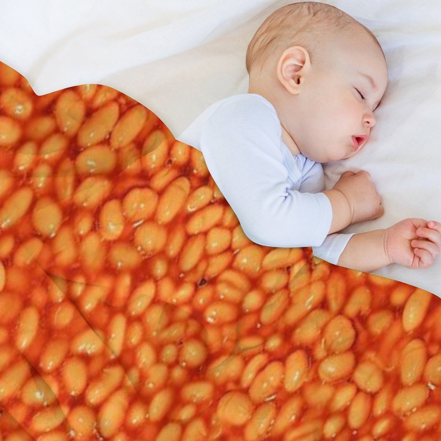 Baked Beans In Things Pattern Throw Blanket