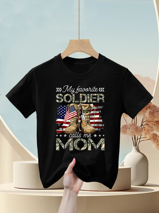 Soldier Mom Army Mom Army Graduation Mom Kids T-Shirt