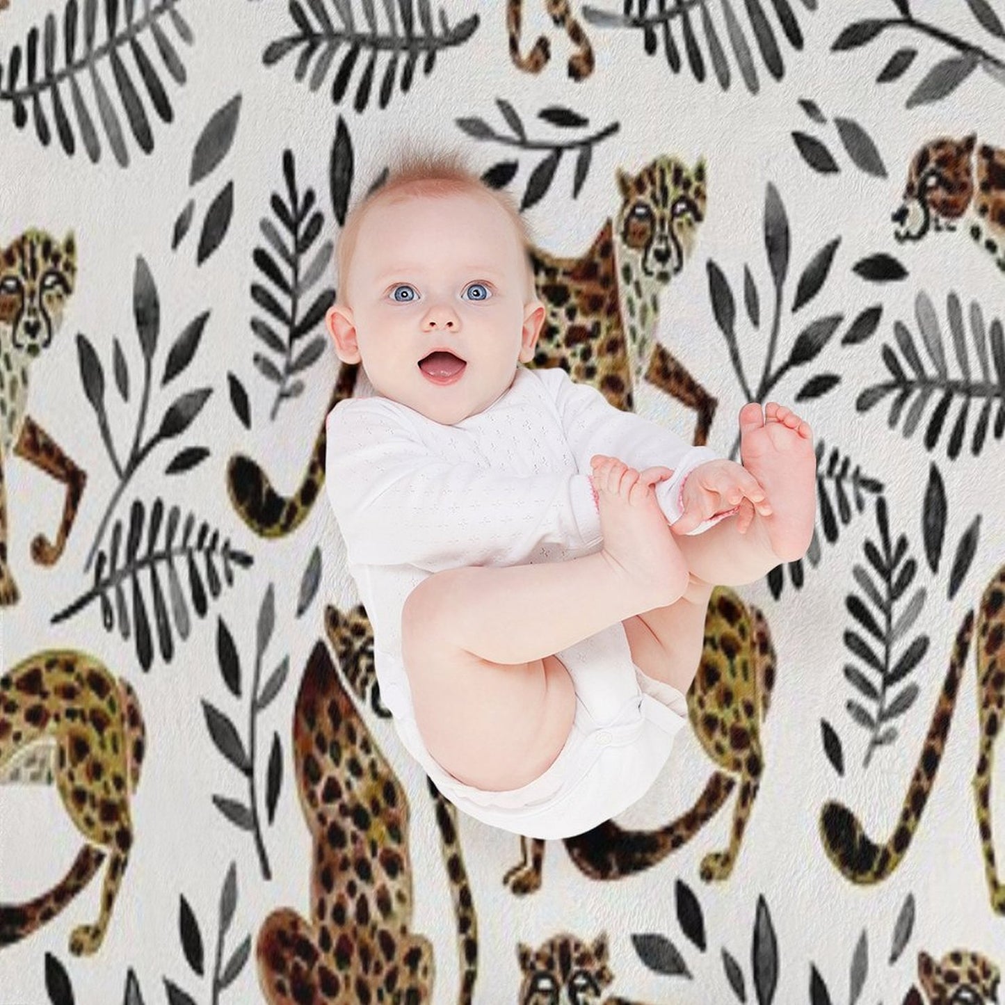 Cheetah Collection – Mocha & Black Palette Throw Blanket