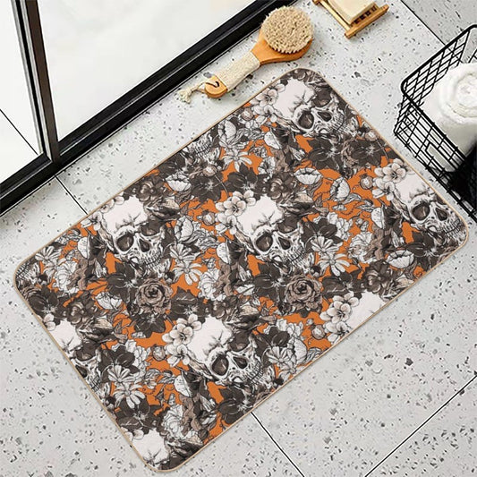 SKULLS ORANGE Bath Mat