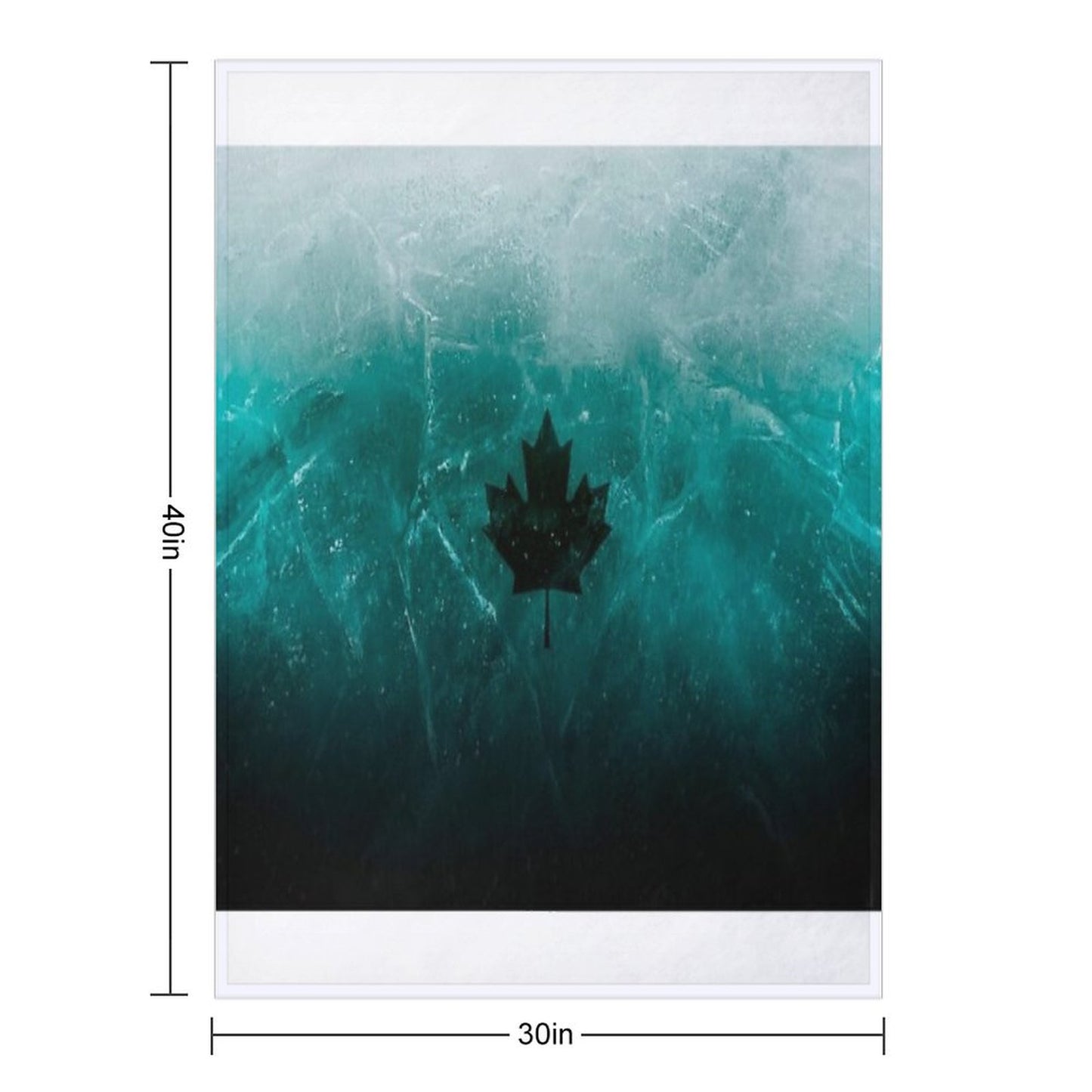 Black Ice Design Throw Blanket