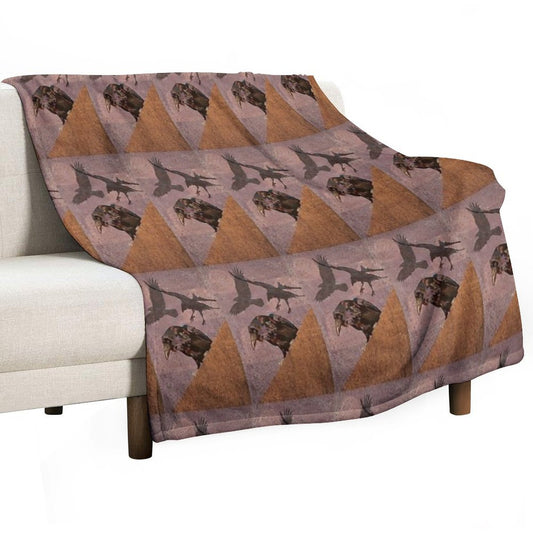 Grimey Crows Throw Blanket