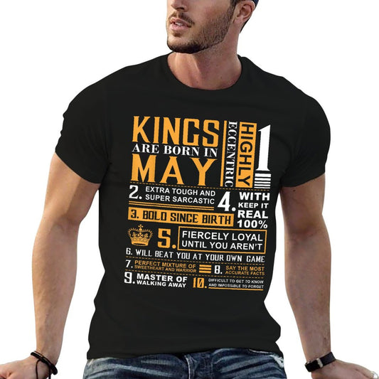 May Birthday Gifts - Kings Are Born In May T-Shirt
