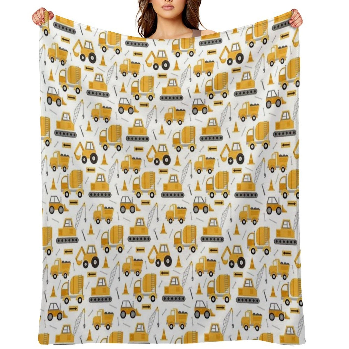 Construction Trucks Throw Blanket