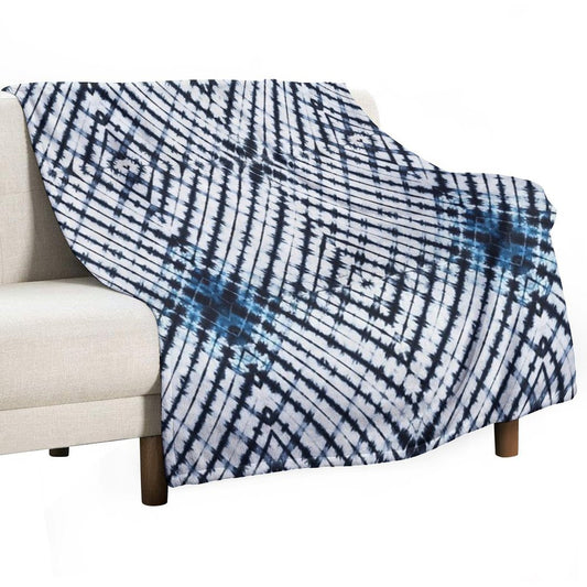 Diamonds Indigo Throw Blanket