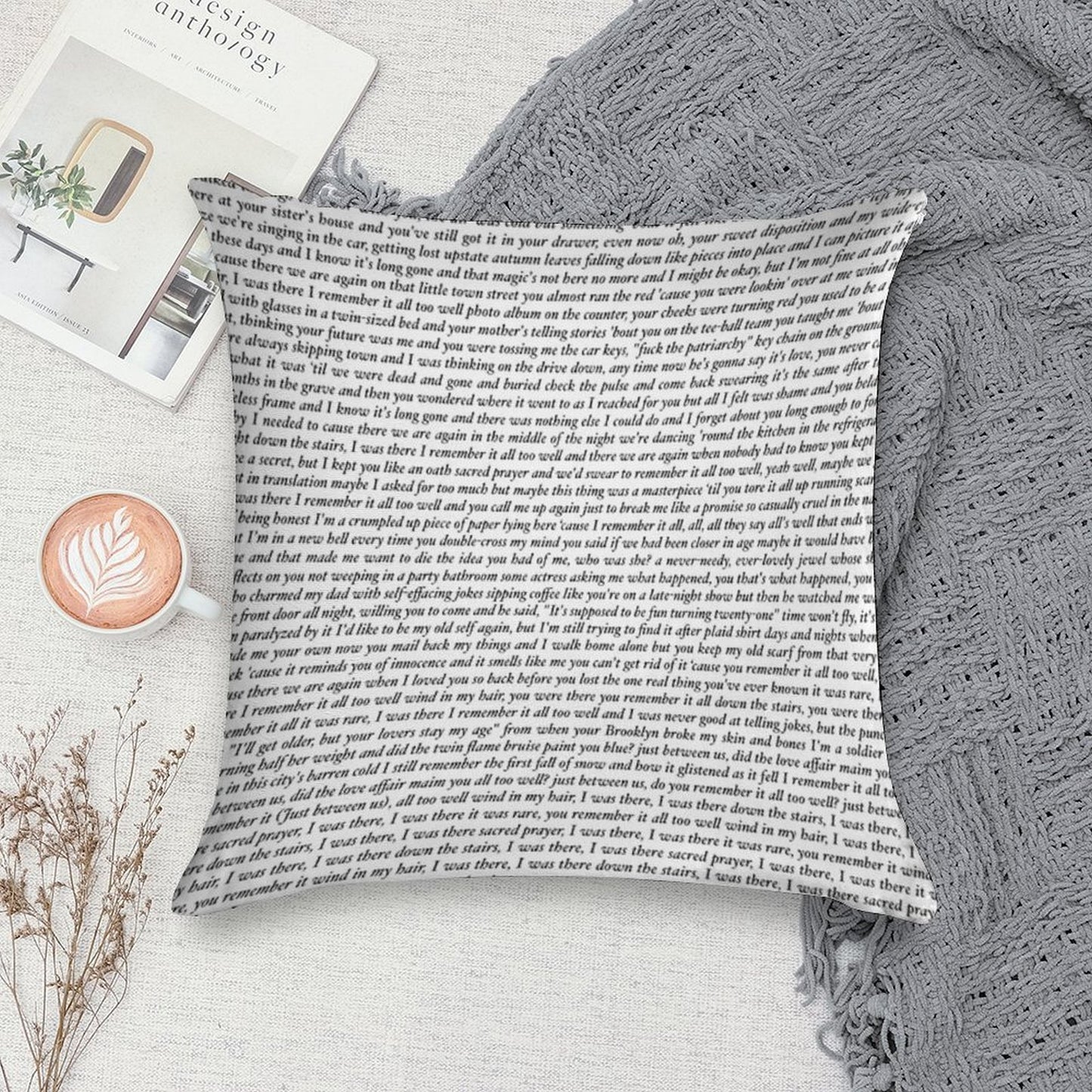 All Too Well 10 Minute Version Lyrics Soft Fade-Resistant Throw Pillow