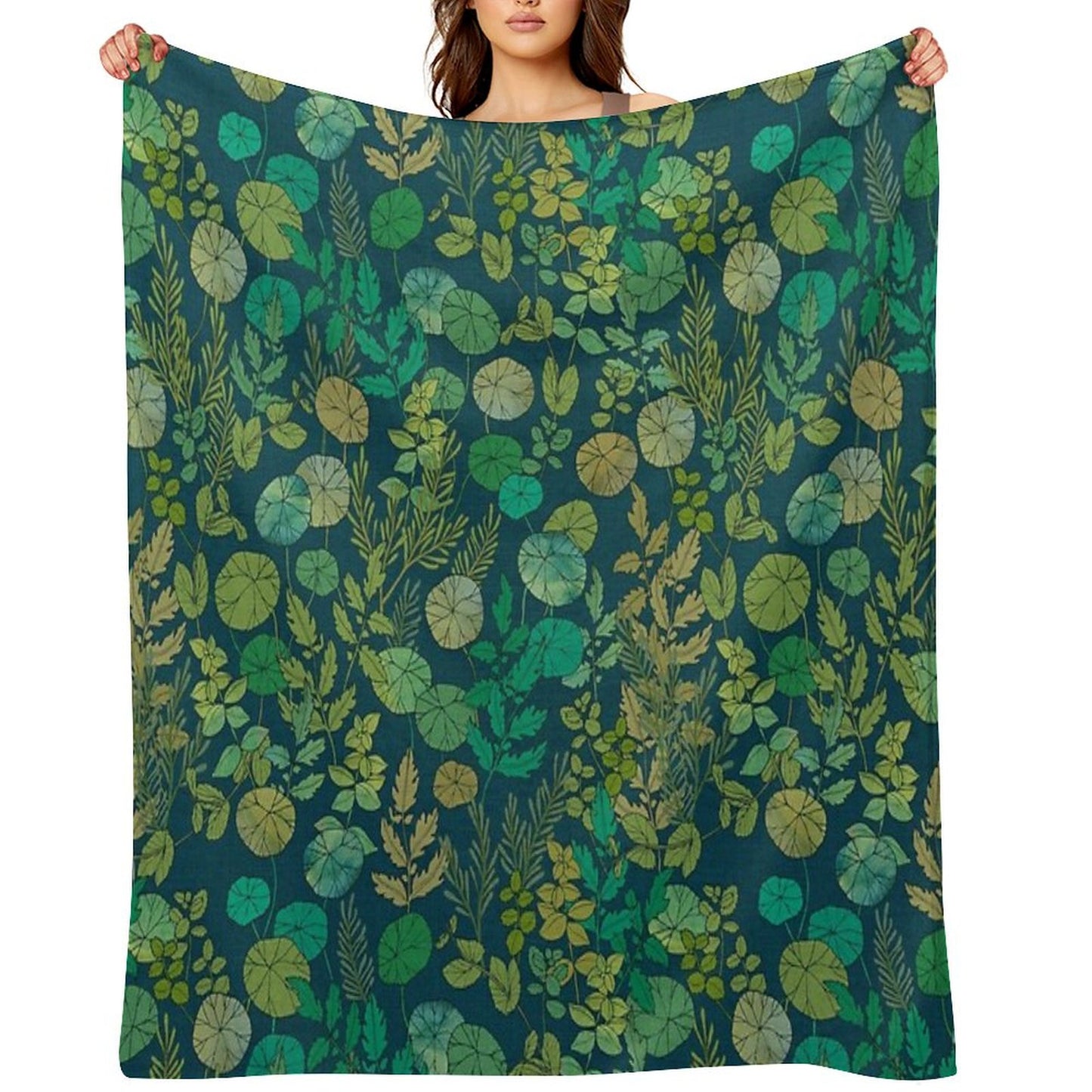 Growing A Garden Green Nature Throw Blanket
