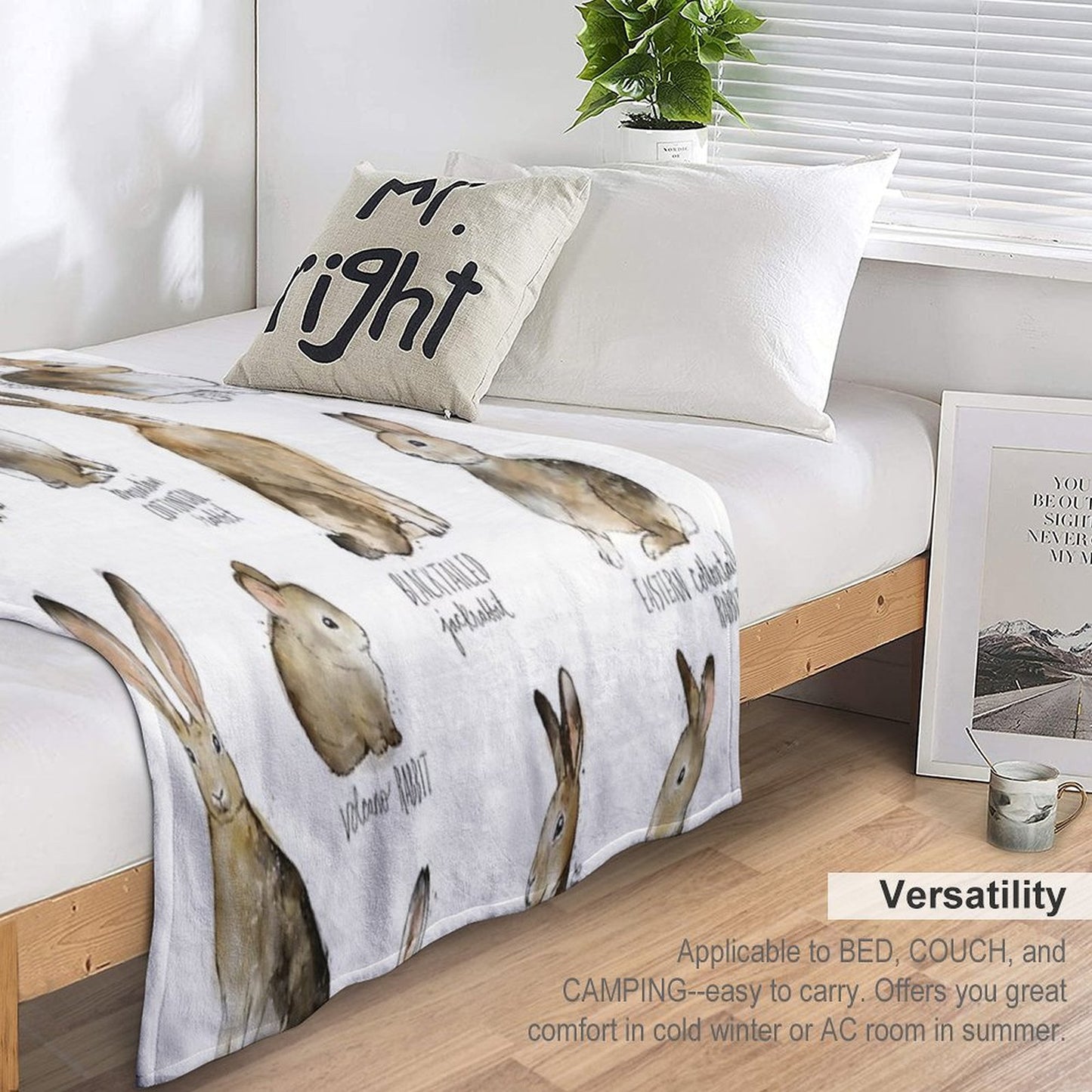 Rabbits & Hares Throw Blanket