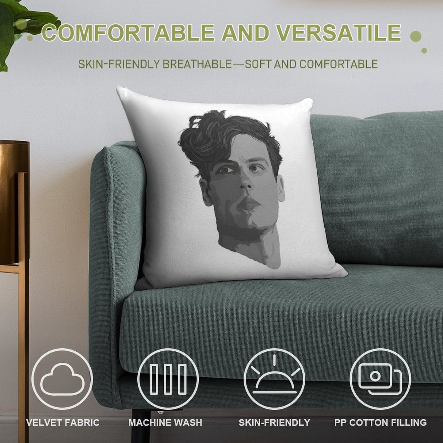 Spencer Reid from Criminal Minds Soft Anti-Pilling Throw Pillow
