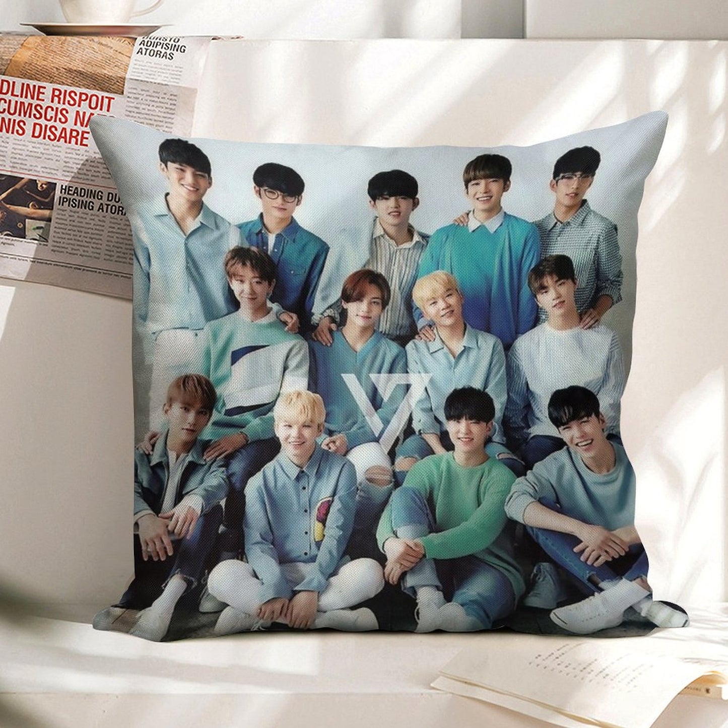 Seventeen Linen Throw Pillow Cover