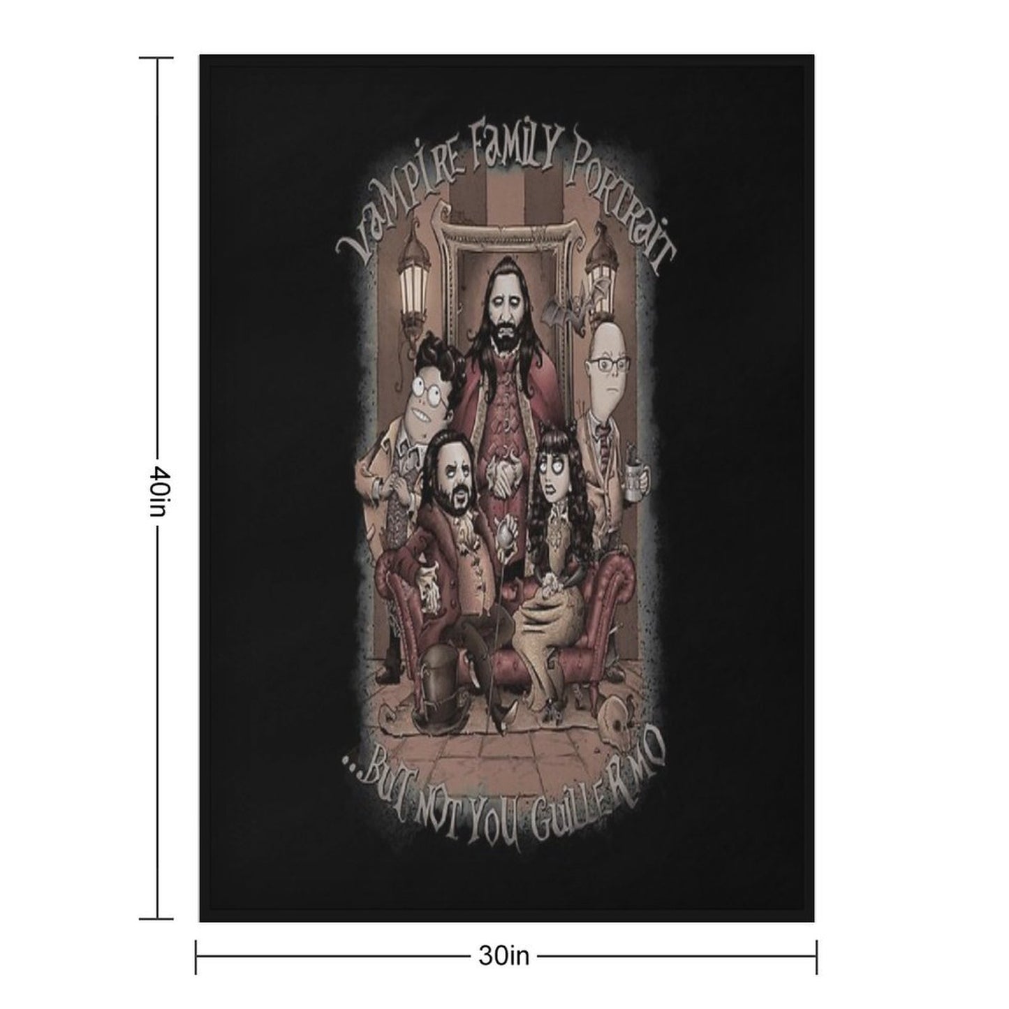 Vampire Family Portrait Throw Blanket