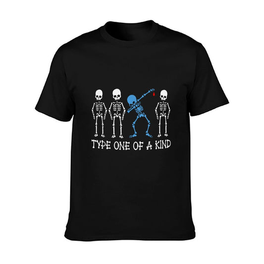 Type One Of A Kind Type 1 Diabetes Awareness Skeleton T-Shirt