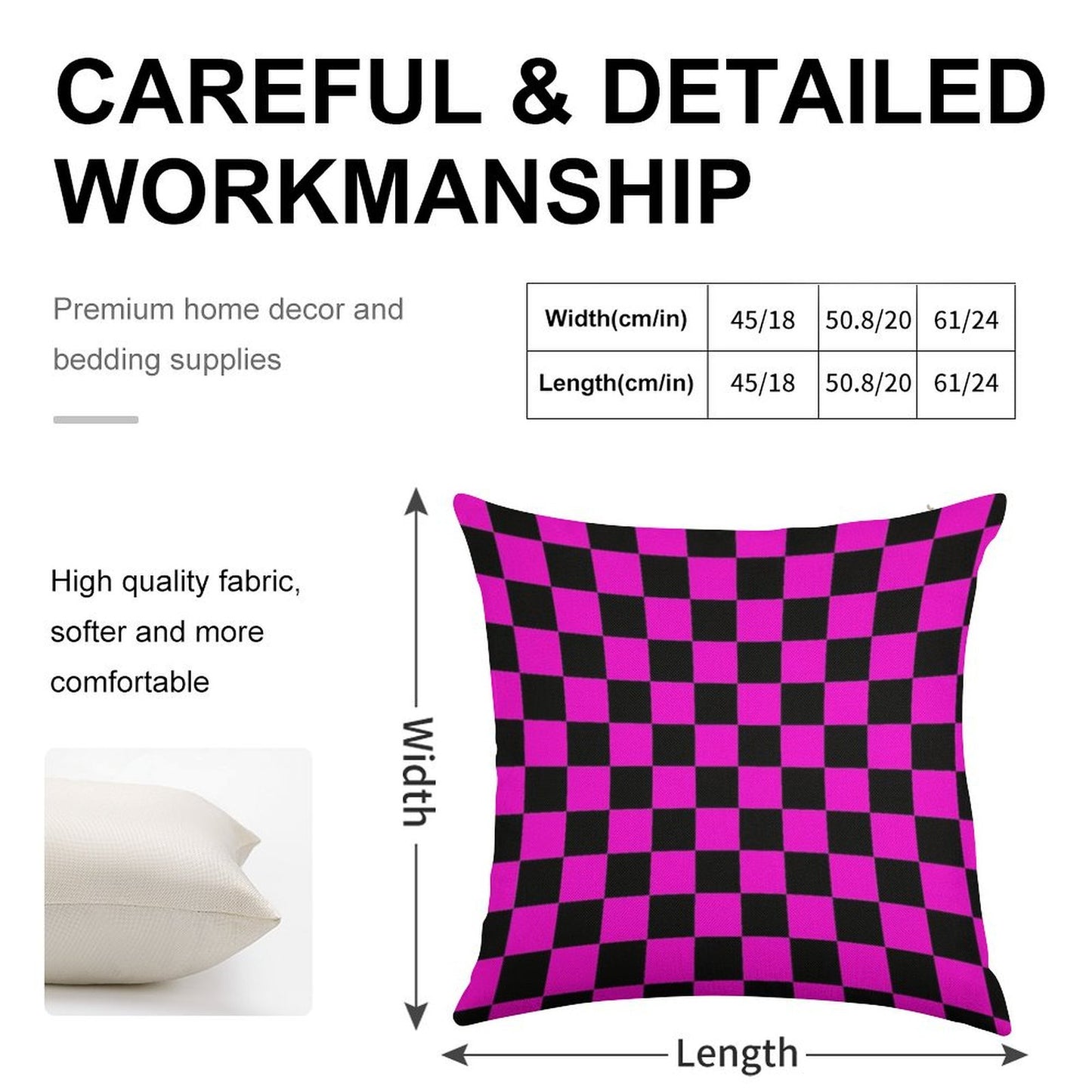 Garry's Mod Missing Textures Pattern (High Quality) Linen Throw Pillow Cover