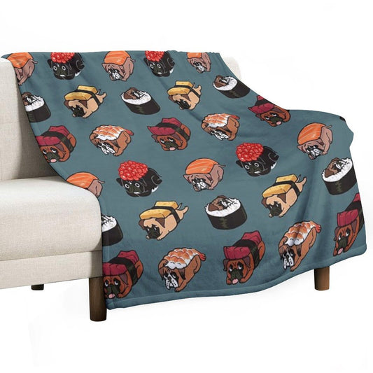 Sushi Boxers Throw Blanket