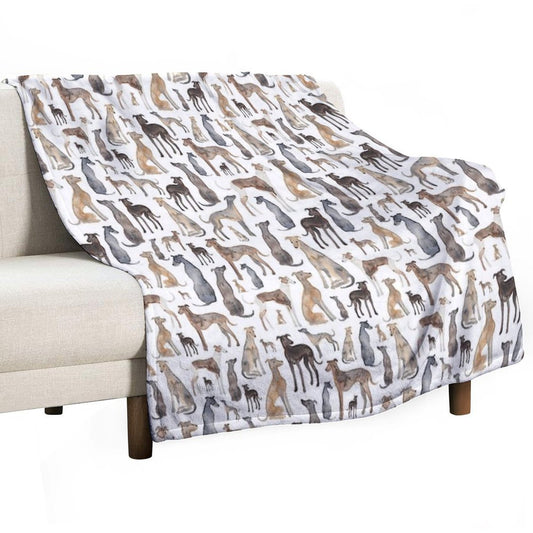 Greyhounds, Wippets And Lurcher Dogs! Throw Blanket