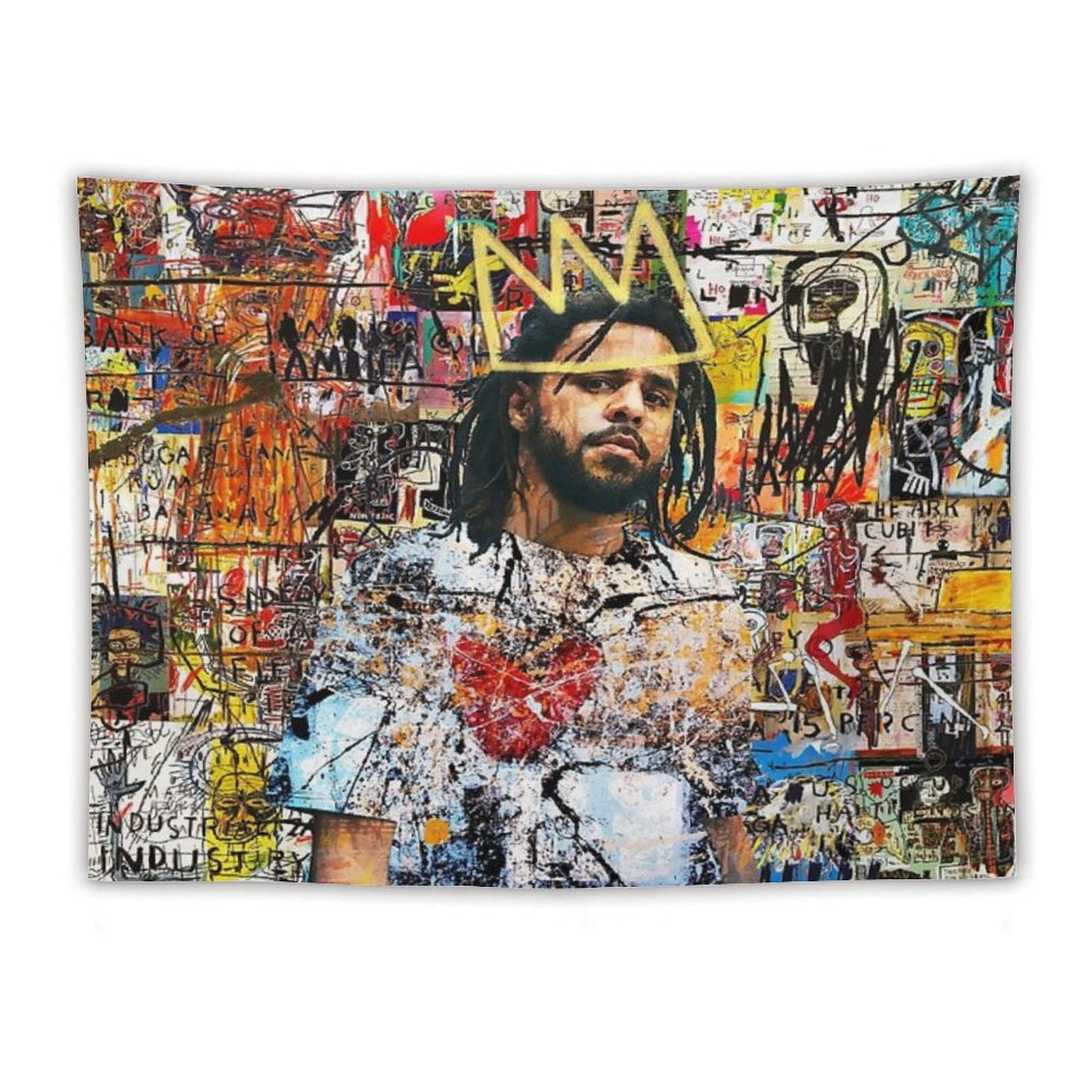 J Cole Portrait Tapestry