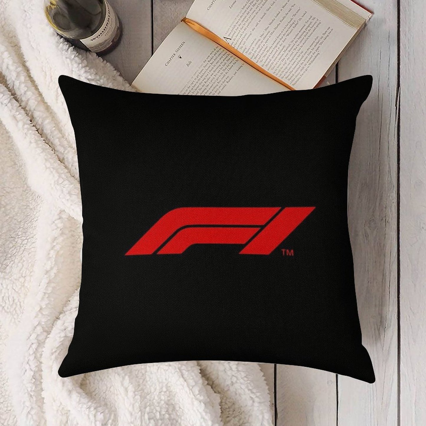 Motorsports Racing Linen Throw Pillow Cover