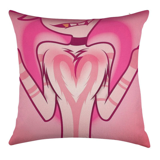 Floof Squish Linen Throw Pillow Cover