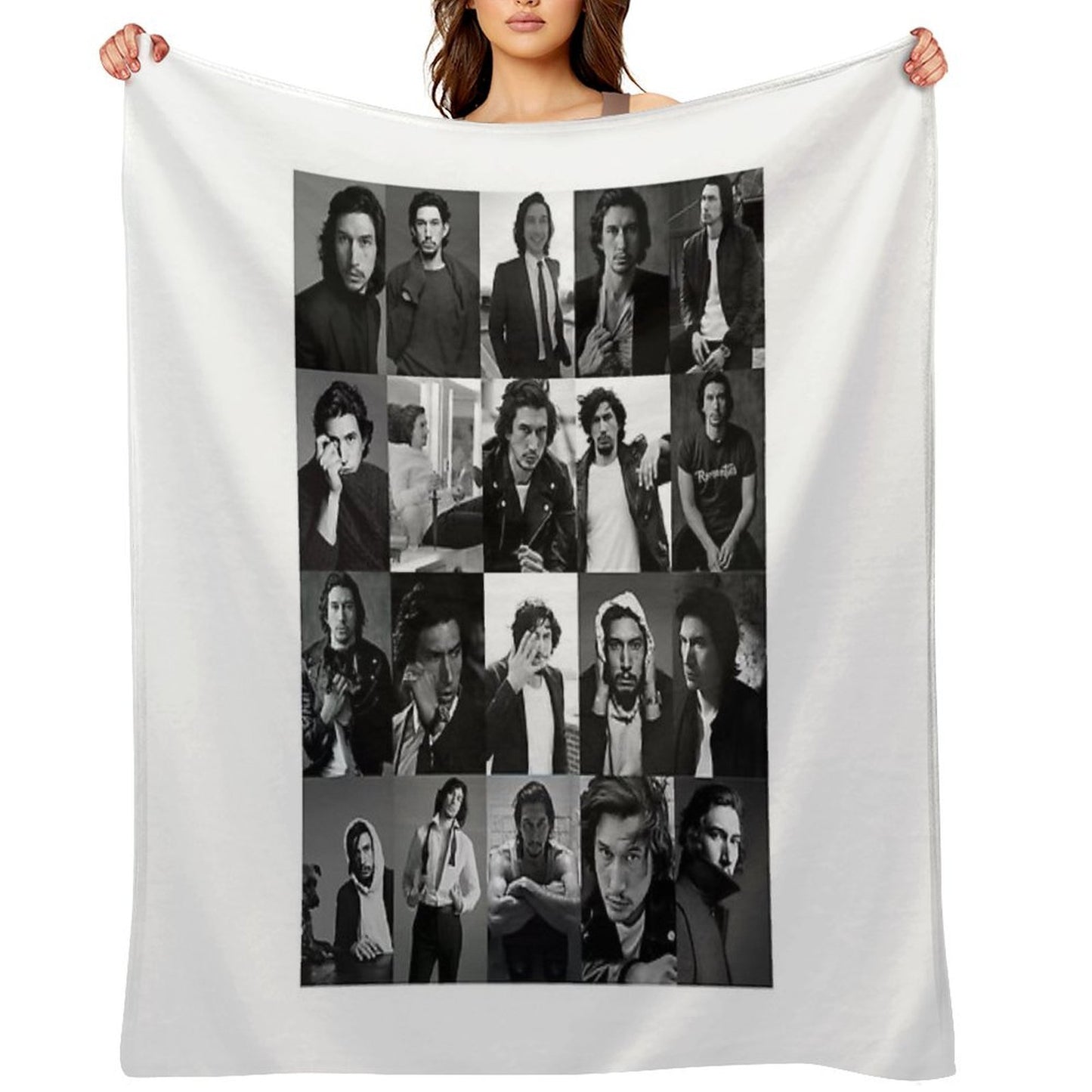 Gift For Men Adam Special Present Driver Collage Vintage Photograp Throw Blanket