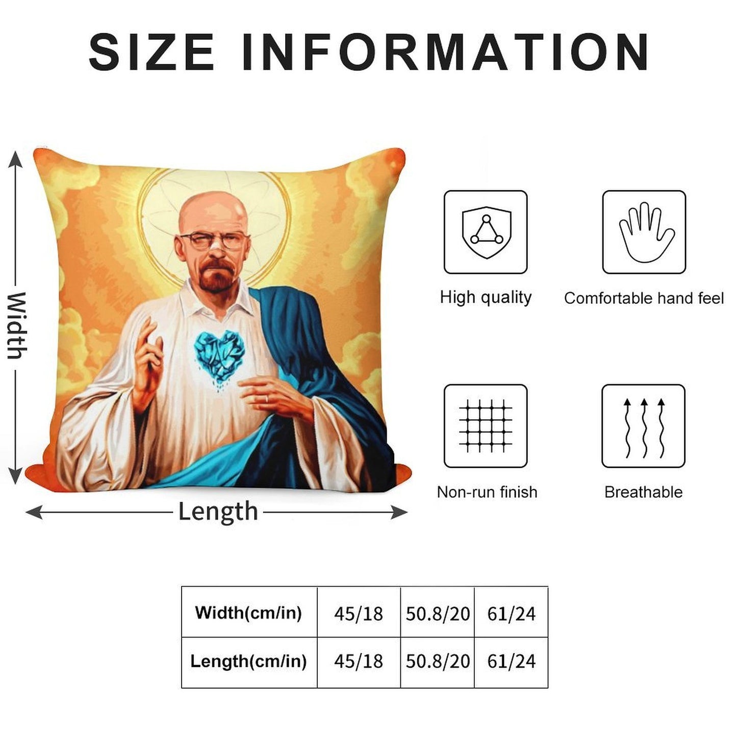 Walter White Soft Home Decor Throw Pillow