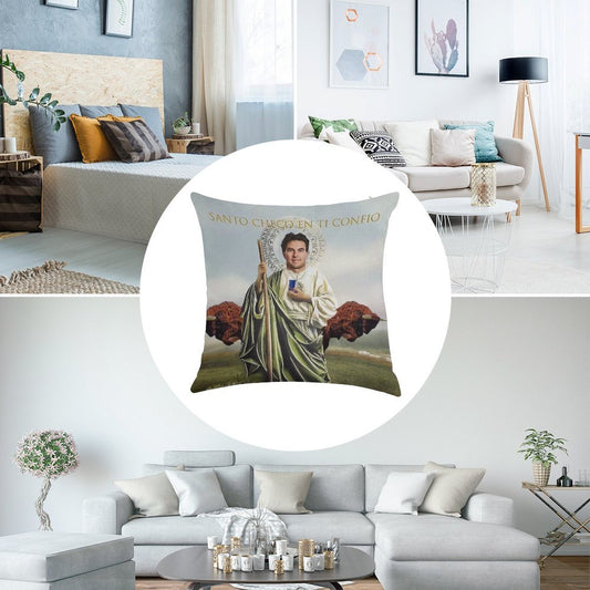 San Checo of The Tyres Linen Throw Pillow Cover