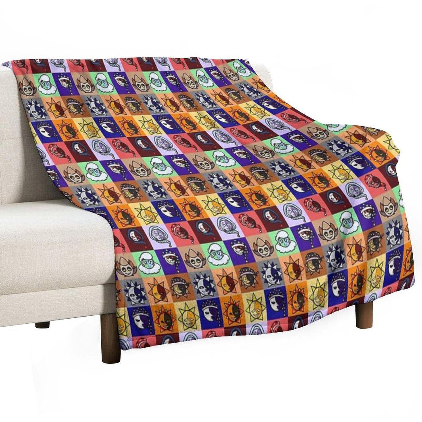 Sun And Moon Show Gang Throw Blanket