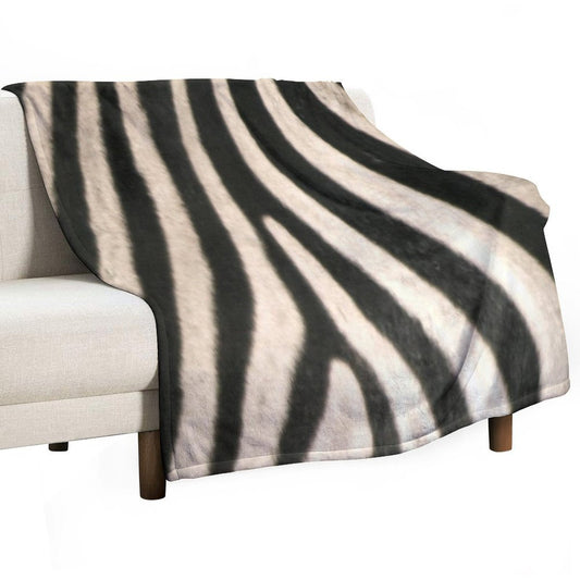 Zebra Print. Safari Animal Lovers Decor. Throw Blanket