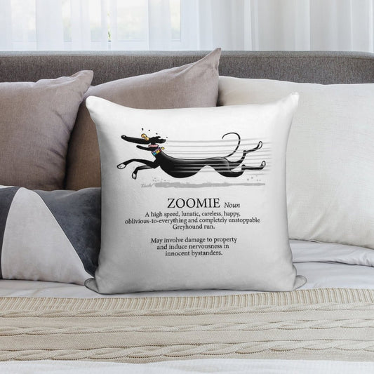 Greyhound Zoomie Soft Easy Maintenance Throw Pillow